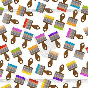 Seamless pattern with paintbrushes - vector clipart