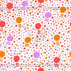 Seamless color floral pattern - vector image