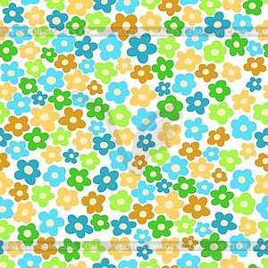 Бесшовные шаблон с мелкими цветками - иллюстрация в векторном формате