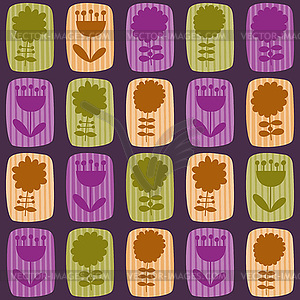 Seamless flower pattern - vector clip art