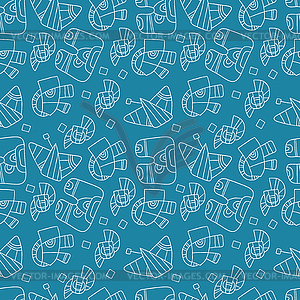 Seamless abstract pattern on a blue background - vector clipart