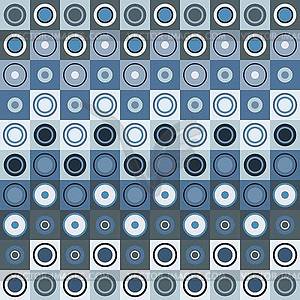 Geometric pattern with circles and squares. - vector clip art