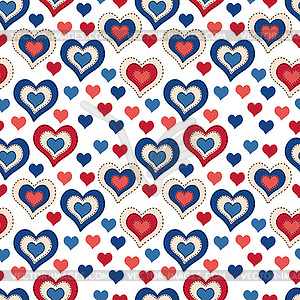Seamless background with hearts - vector clip art