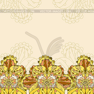 Decorative floral card with place for text - vector image