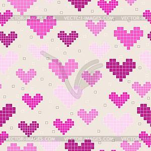 Hearts seamless pattern - vector clipart