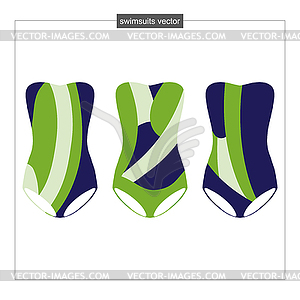 Set of swimwear with an abstract pattern - vector image