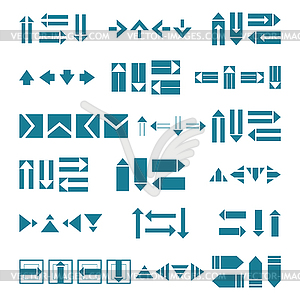 Set of different pointers, arrows - vector clip art
