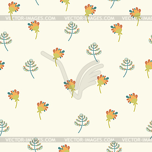 Seamless pattern with small flowers - vector clipart