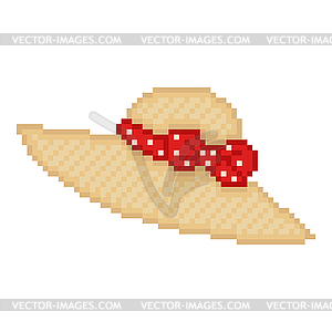 Illustration pixel hat - vector clipart