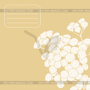 Decorative floral card with a tansy and space for text - vector clip art