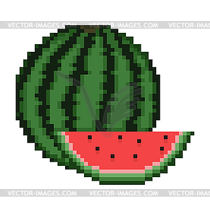 Watermelon isolated on white background - vector image