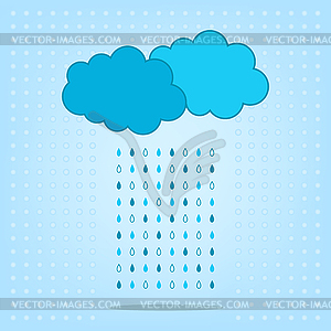 Сlouds with rain isolated on the background - vector clipart