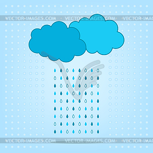 Сlouds с дождем, изолированных на фоне - клипарт в векторе / векторное изображение