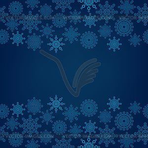 Decorative dark background with snowflakes and place fo - vector image