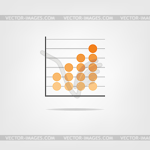 Abstract graph element for infographics - vector image