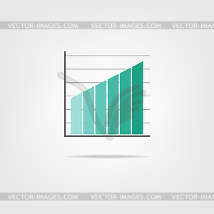 Infographics. Growing graph - vector clip art