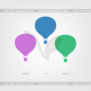 Air balloon isolated on a light background - vector clip art