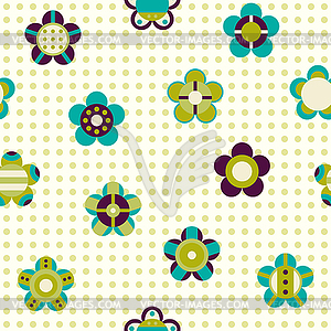 Seamless pattern with flowers on a background - vector clip art