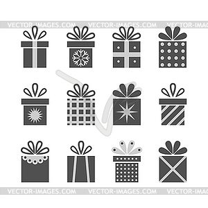 Set of gift boxes - vector image