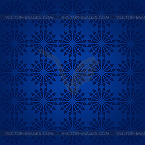 Seamless pattern with snowflakes on a blue background - vector clip art