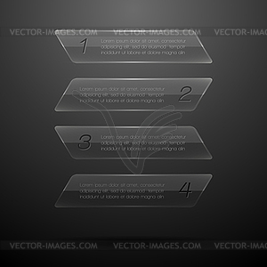 Glass elements of infographics - vector clip art