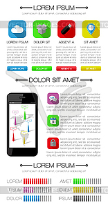 Ui, infographics and web elements including flat design - vector clip art