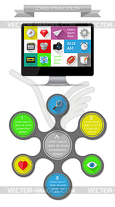 Ui, infographics and web elements - vector clip art