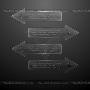 Glass elements of infographics - vector clipart