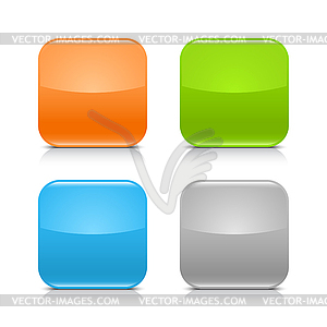 Color glass buttons - vector clipart