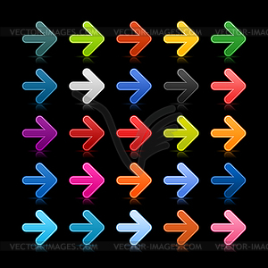 25 color arrows - vector image