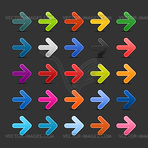 25 color arrows - vector clipart