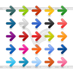 25 color arrows - vector image