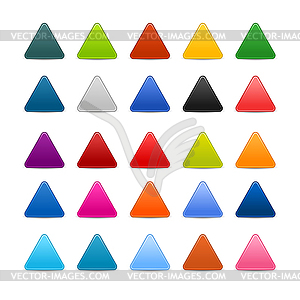 25 color triangle matted blank shadow white - vector clipart