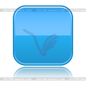 Blue blank square glossy web button - vector clipart / vector image