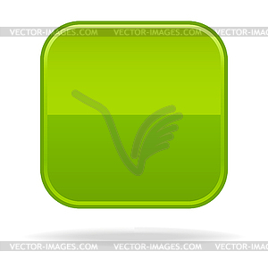 Green glossy blank web 2.0 button - vector clip art