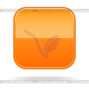 Orange glossy blank web 2.0 button - vector clip art