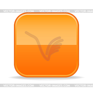 Orange glossy blank web 2.0 button - vector clipart / vector image