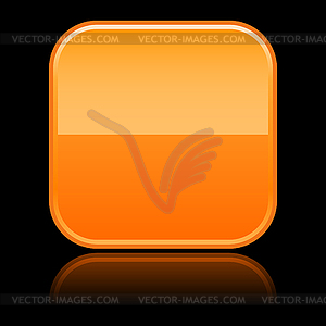 Orange glossy blank web 2.0 button - vector clipart