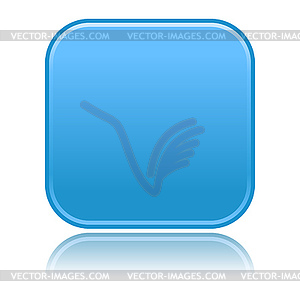 Blue simple glossy blank web button - vector image