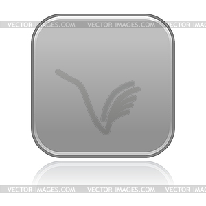 Gray simple glossy web button - vector clip art