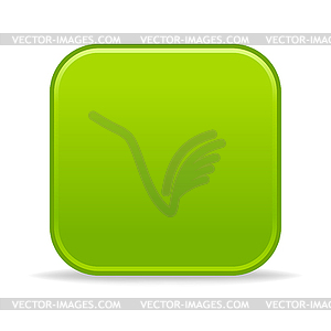 Green simple glossy web button - vector clipart