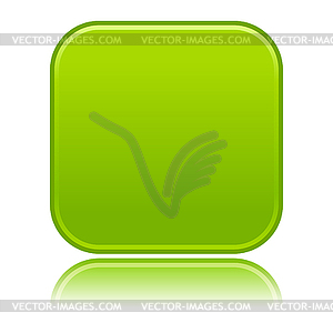 Green simple glossy web button - vector clipart