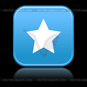 Star icon blue 5 black - vector clip art