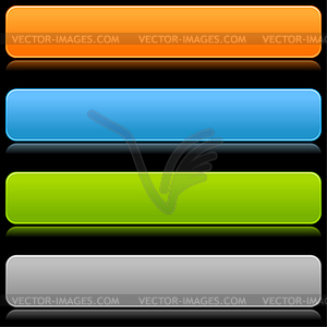 Цветной глянцевый пустой веб 2.0 кнопки - цветной векторный клипарт