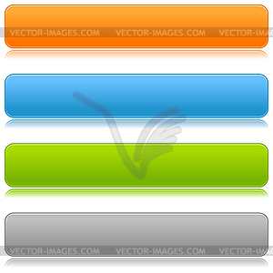 Colored glossy blank web 2.0 buttons - vector image