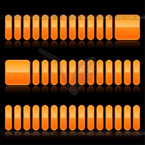 Orange progress / loading bars - vector clipart / vector image