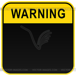 Black warning blank warning sign - color vector clipart