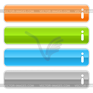 Web 2.0 buttons with info symbol - vector clipart