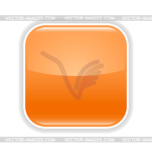 Оранжевого стекловидного пустую кнопку веб- - иллюстрация в векторе