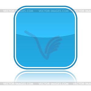 Blue glossy blank web 2.0 button - vector image